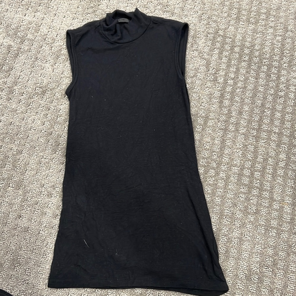 ATM black turtleneck fitted tank